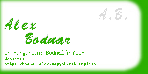 alex bodnar business card